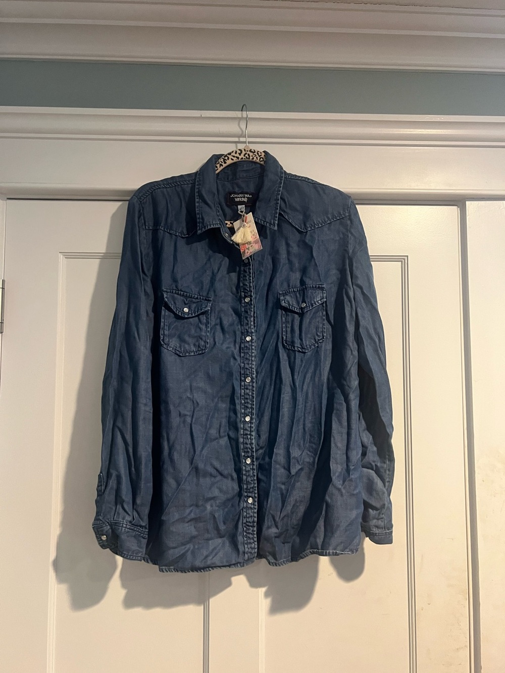 Johnny Was Palmyra Denim shirt - Sz L - NWT - Picture 5 of 9